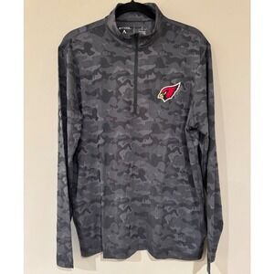 Antigua Cardinals Pullover Camo‎ Print Quarter Zip Long Sleeve, Men's Large, NWT